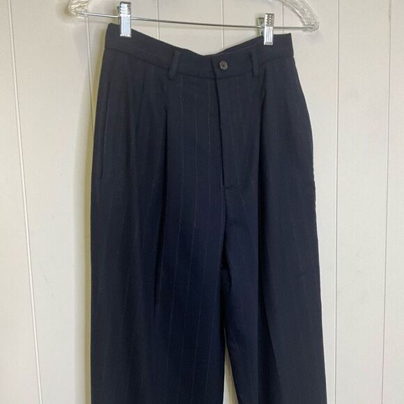 Vintage Ralph Ralph Lauren Women's 10 Cashmere Wool Blend Pants Trousers Blue - Picture 2 of 12